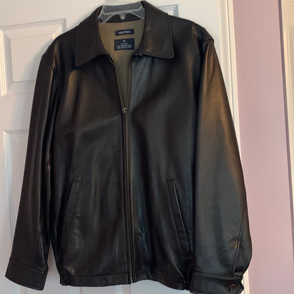 Nautical genie leather man jacket